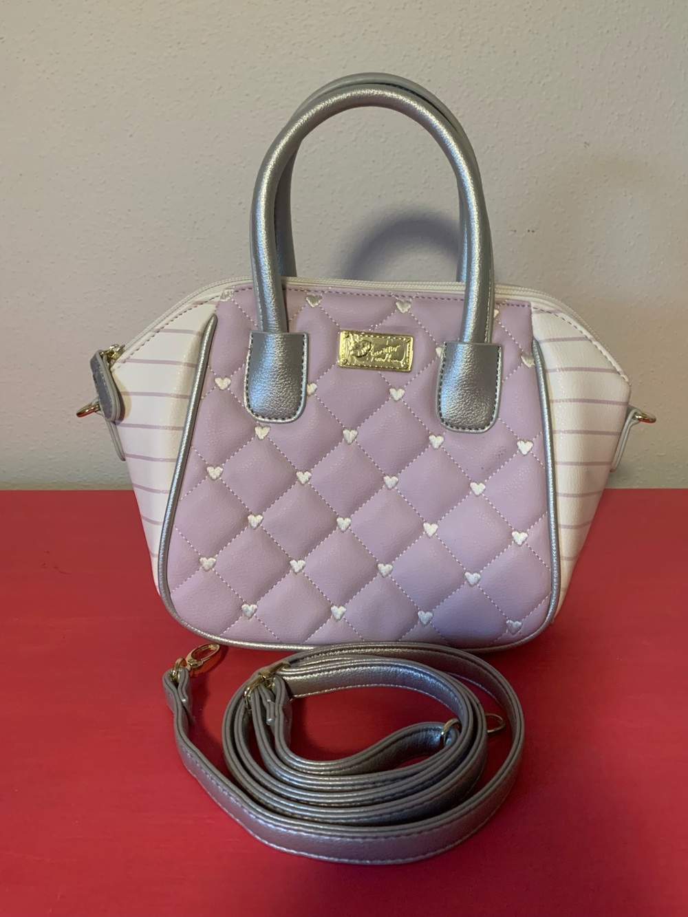 Luv Betsey by Betsey Johnson Lavender Heart Bag